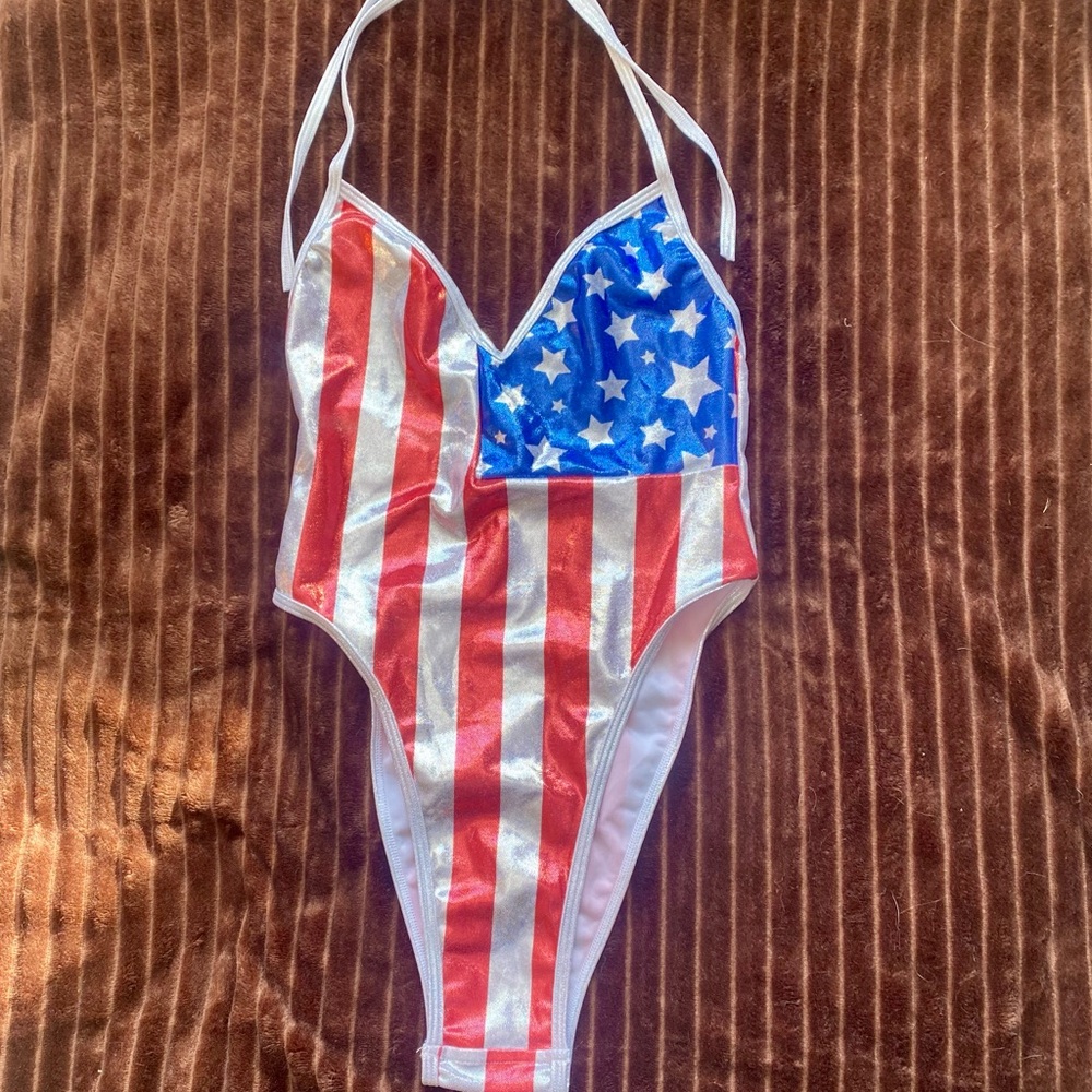 American Flag One-Piece Swimsuit